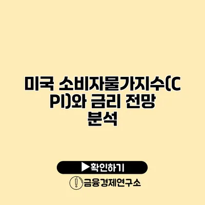 미국 소비자물가지수(CPI)와 금리 전망 분석