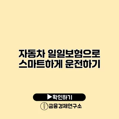 자동차 일일보험으로 스마트하게 운전하기