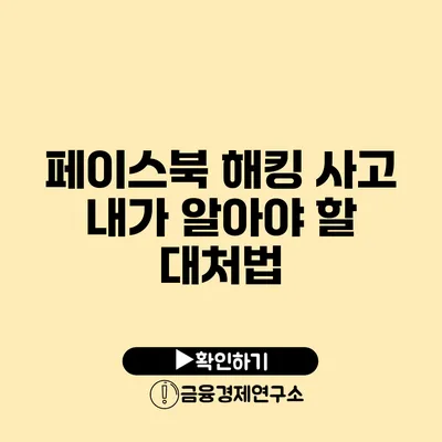 페이스북 해킹 사고 내가 알아야 할 대처법