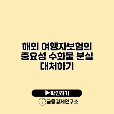 해외 여행자보험의 중요성 수화물 분실 대처하기