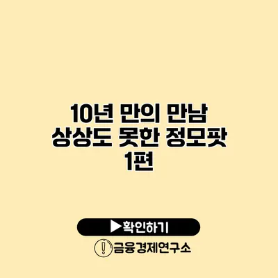 10년 만의 만남 상상도 못한 정모팟 1편