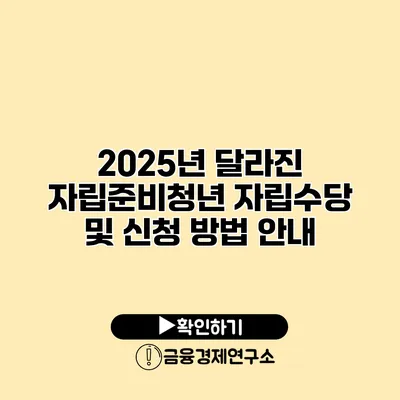 2025년 달라진 자립준비청년 자립수당 및 신청 방법 안내