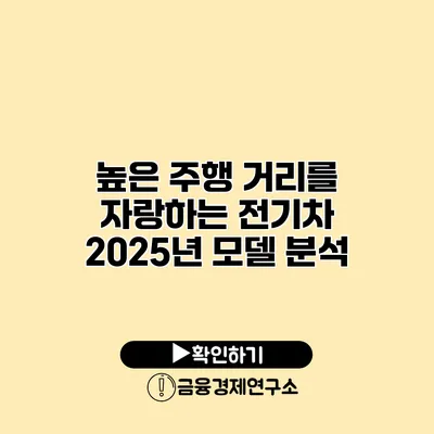 높은 주행 거리를 자랑하는 전기차 2025년 모델 분석