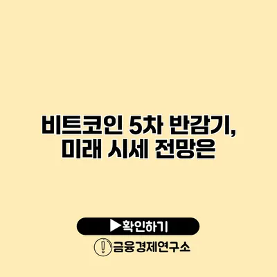 비트코인 5차 반감기, 미래 시세 전망은?