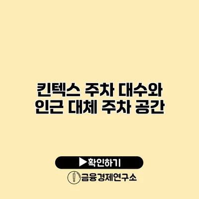 킨텍스 주차 대수와 인근 대체 주차 공간